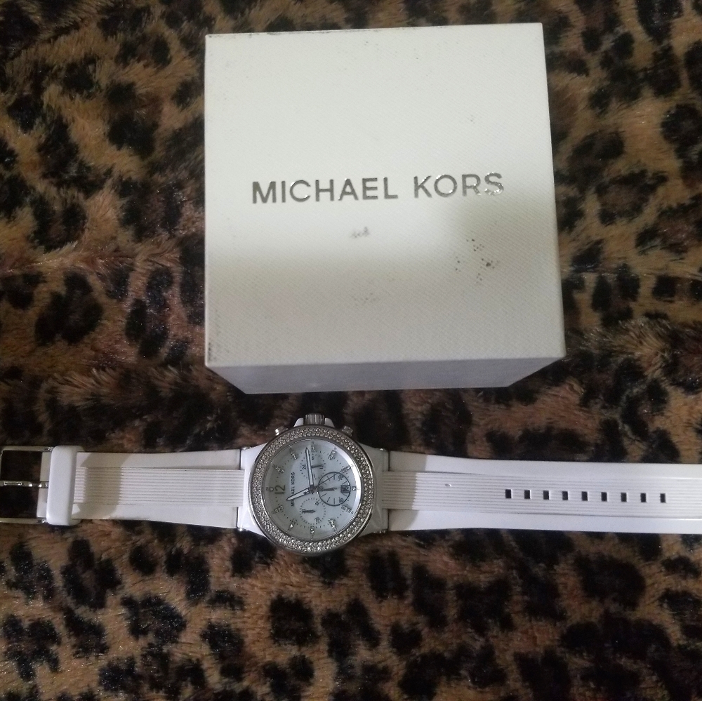 Gently used Michael Kors watch with crystals